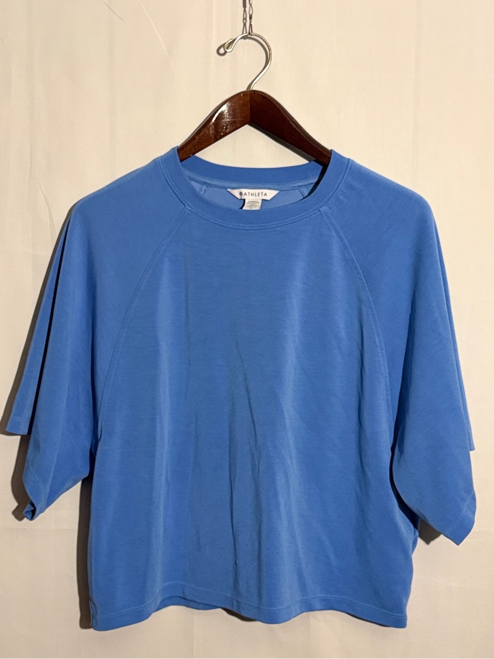 Athleta Seasoft Tee Medium Blue Modal Crewneck Short Sleeve Relaxed Top